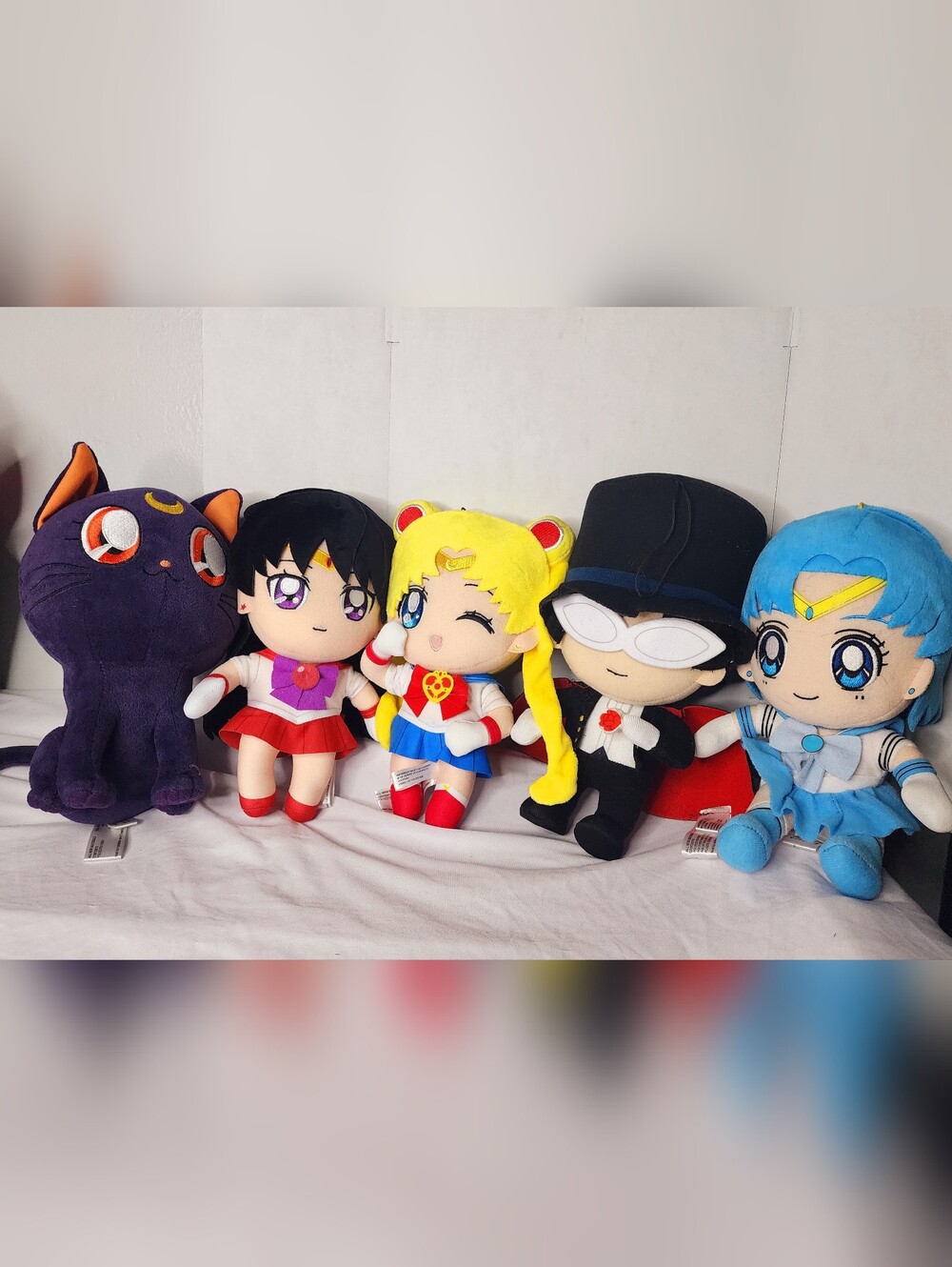 Sailor Moon Plush Lot of 5 GEE Great Eastern Anime Chibi Plushies